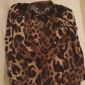 Lace Bow Front Blouse.